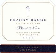 NZ_Craggy Range_pinot noir 2006